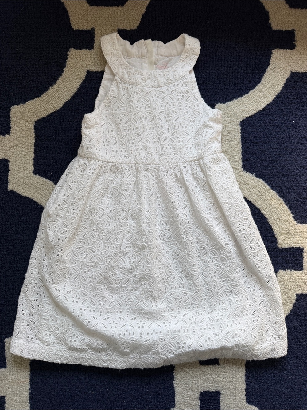 Vineyard Vines White Eyelet Sleeveless Dress for Girls
